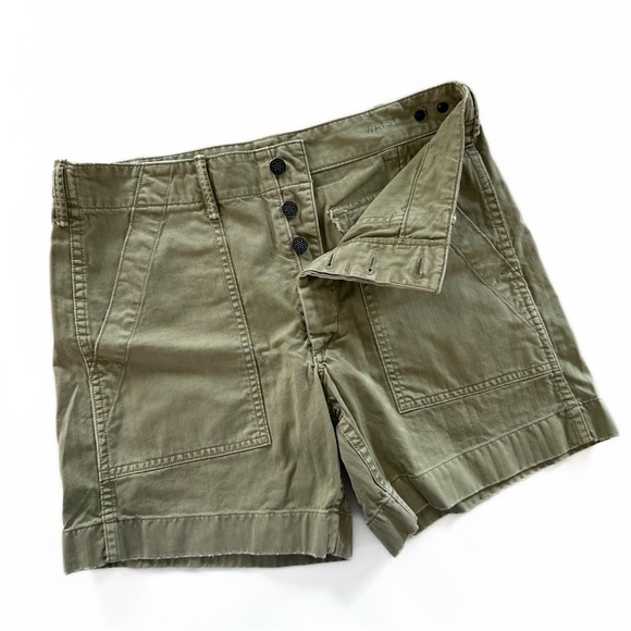RRL Double Ralph Lauren Polo Green Herringbone Twill Military Shorts Mens 29 - Picture 1 of 12